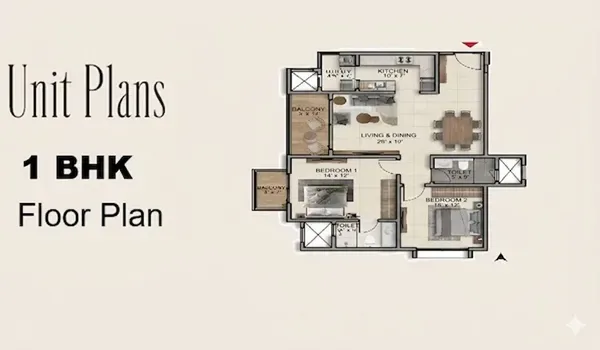 Featured Image of Prestige Attibele 1 BHK Floor Plan